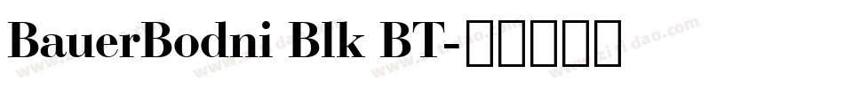 BauerBodni Blk BT字体转换
